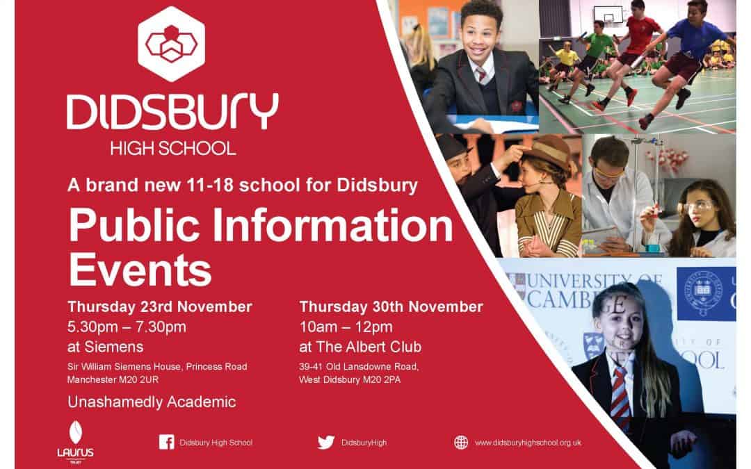 Information events on our new school in Didsbury