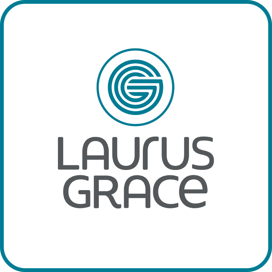 Laurus Grace Logo - button version with square border